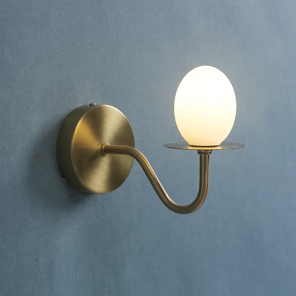 Moderne Ei Glaskugel LED Wand leuchte Gold nordische minimalist ische Wand lampen Wohnzimmer Schlafzimmer Nachttisch Lichter Dekor Leuchten