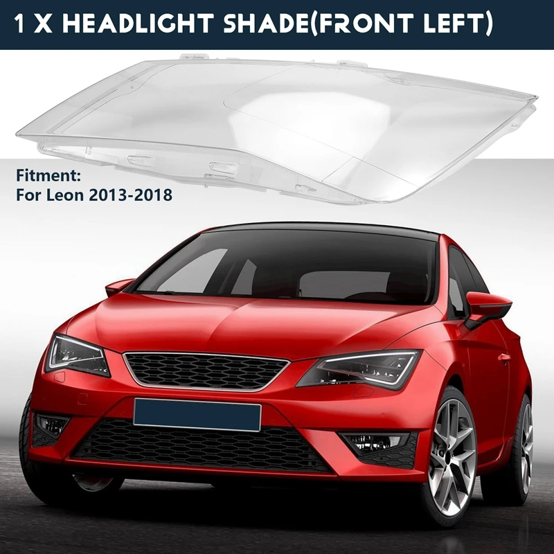 Für Sitz Leon 2013-2017 Auto Scheinwerfer Abdeckung Linse Scheinwerfer Shell Plexiglas Lampen schirm transparenten Lampen schirm