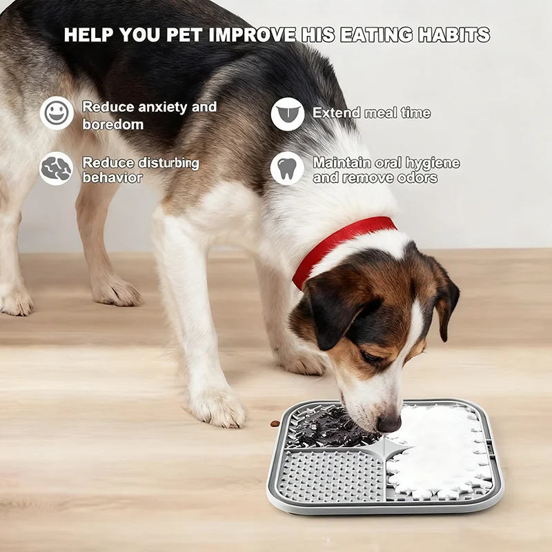 Silikon Pet Lecken Matte Mit Saugnäpfen Anti Erstickungen Langsam Feeder Pad Rutschfeste Futternapf Für Hunde Katzen Joghurt Leckereien