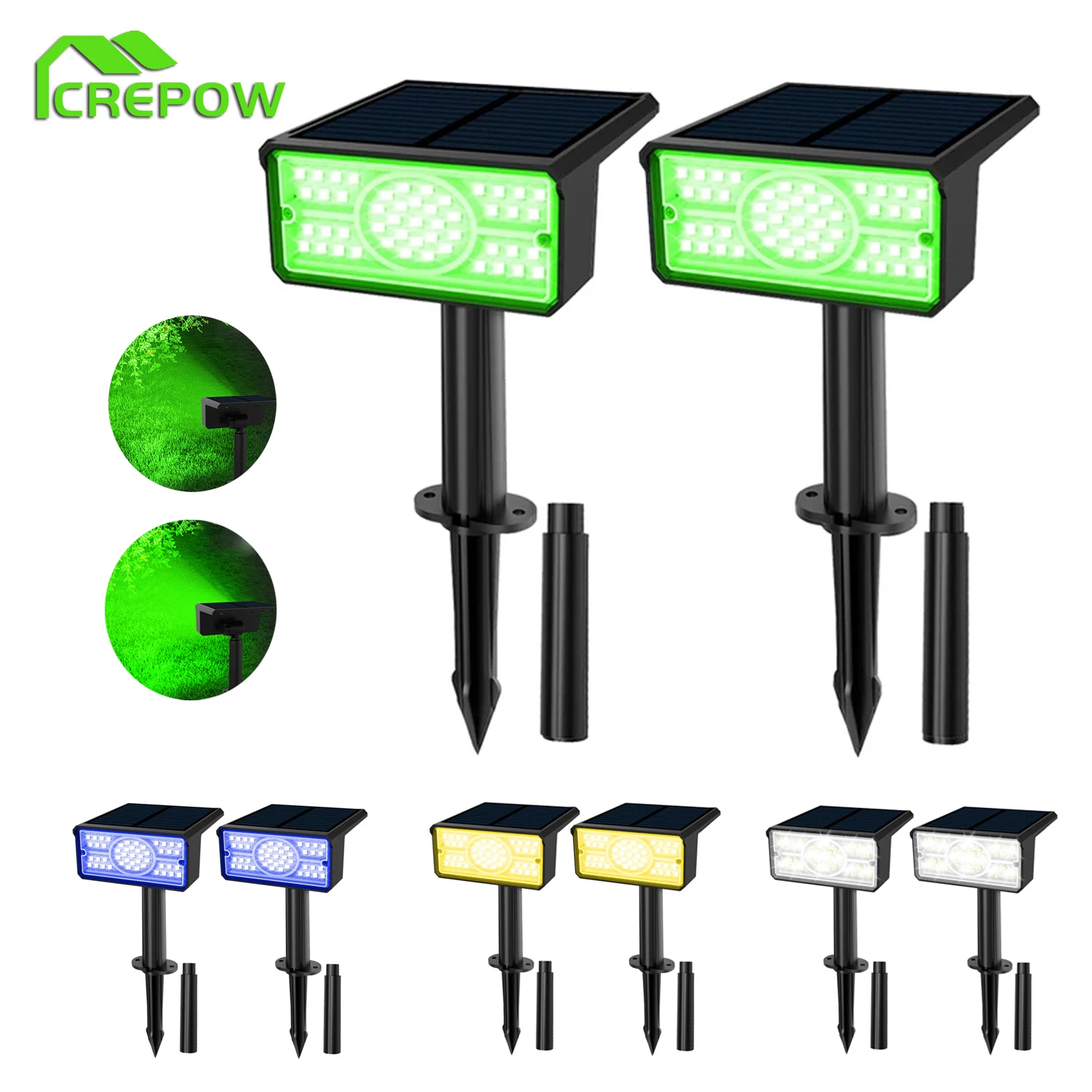 2 stücke Solar Outdoor Licht Garten Straße Decor IP65 Wasserdichte LED Strahler Grüne Landschaft Countyard Solar Wand Lampe für baum
