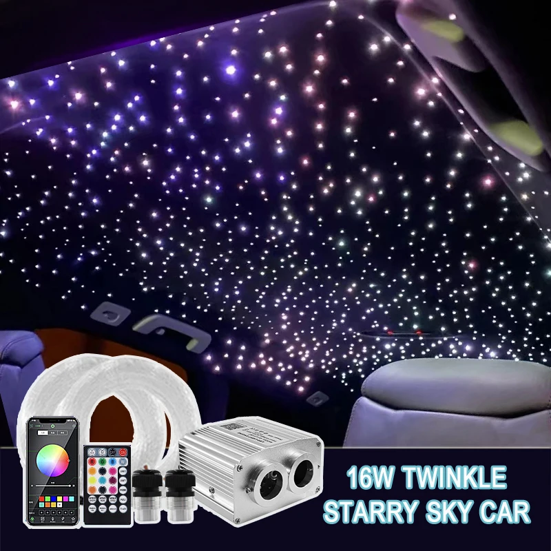 16w Twinkle LED Auto Sternenhimmel Licht Dach Stern Nachtlichter Innen Sternenhimmel Decke Auto Innen Sterne Glasfaser Lampe