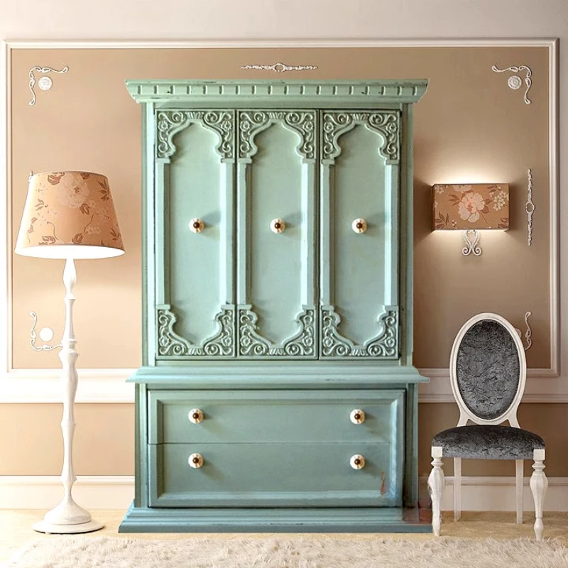 Französischer Landhaus-Kleiderschrank aus Holz, amerikanischer europäischer Mädchen-Organizer, Schlafzimmer-Kleiderschrank, Aufbewahrungsschrank, Guarda Roupas, Möbel für Zuhause