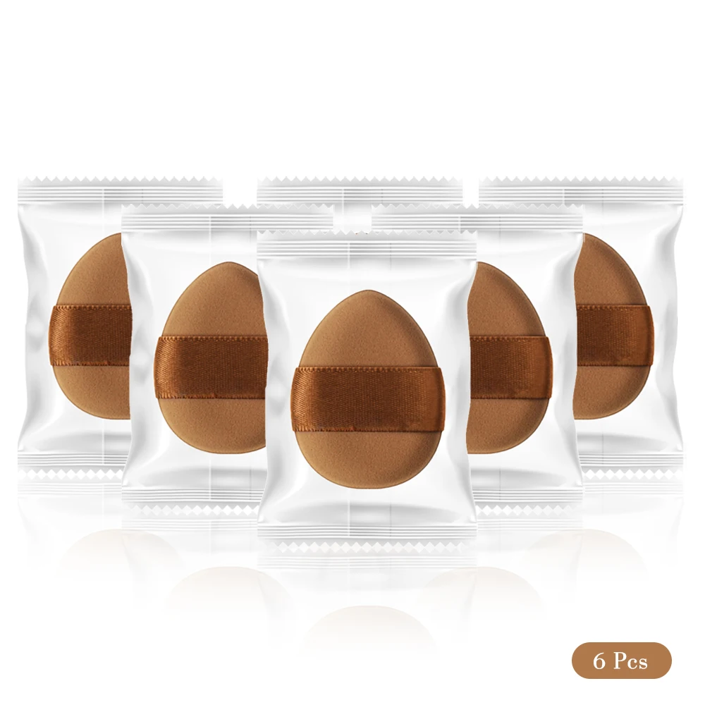 Mini-Fingerschwamm-Set mit 6 einzelnen Make-up-Puffs für Foundation, flüssige BB-Creme, Hilfsmittel für Schönheit und Kosmetik.