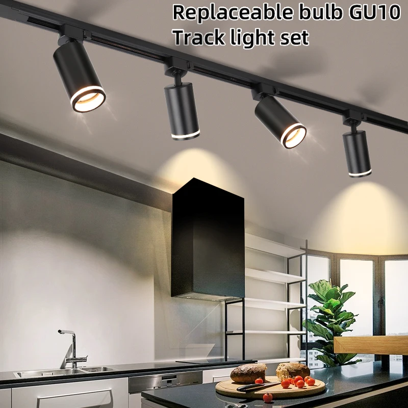 Moderne LED-Deckenleuchte mit Schienenmontage, 110V 220V, GU10 LED-Spots für Deckenbeleuchtung, LED-Küchenbeleuchtung
