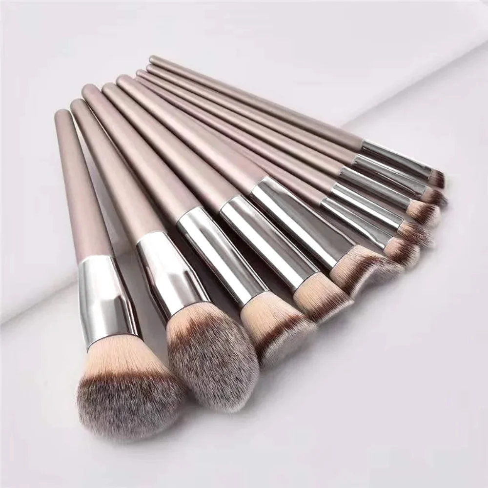 10-teiliges Make-up-Pinsel-Set, professionelles Pinsel-Set für Foundation, Concealer, Puder, Lidschatten, Rouge, zum Verblenden, Kosmetik-Beauty-Tool für Gesicht und Augen