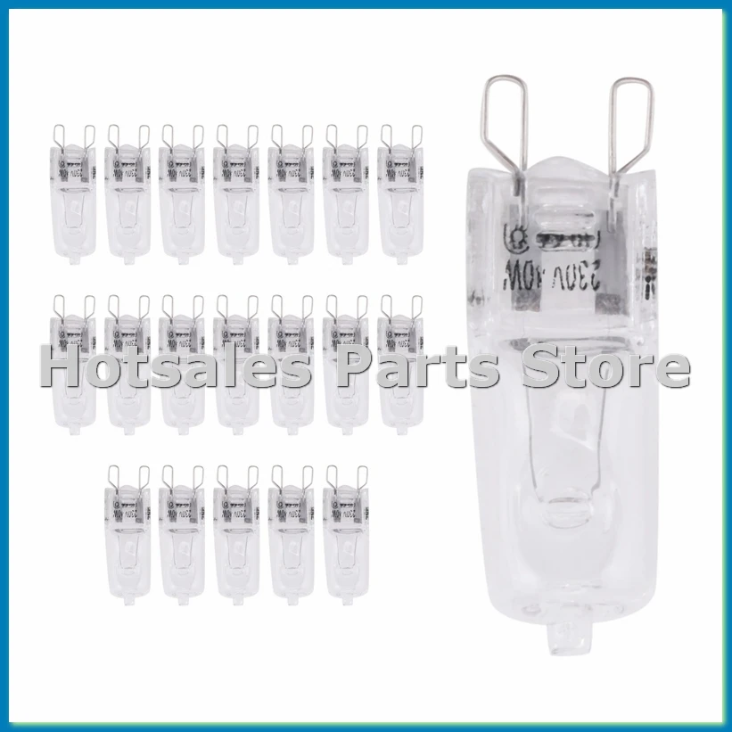 20 Stück G9-Halogen-Glühbirnen, 40 W, klare Halogenlampen, dimmbar, warmweiß 2800 K für Kronleuchter, Anhänger, Landschaftsbeleuchtung-A79M