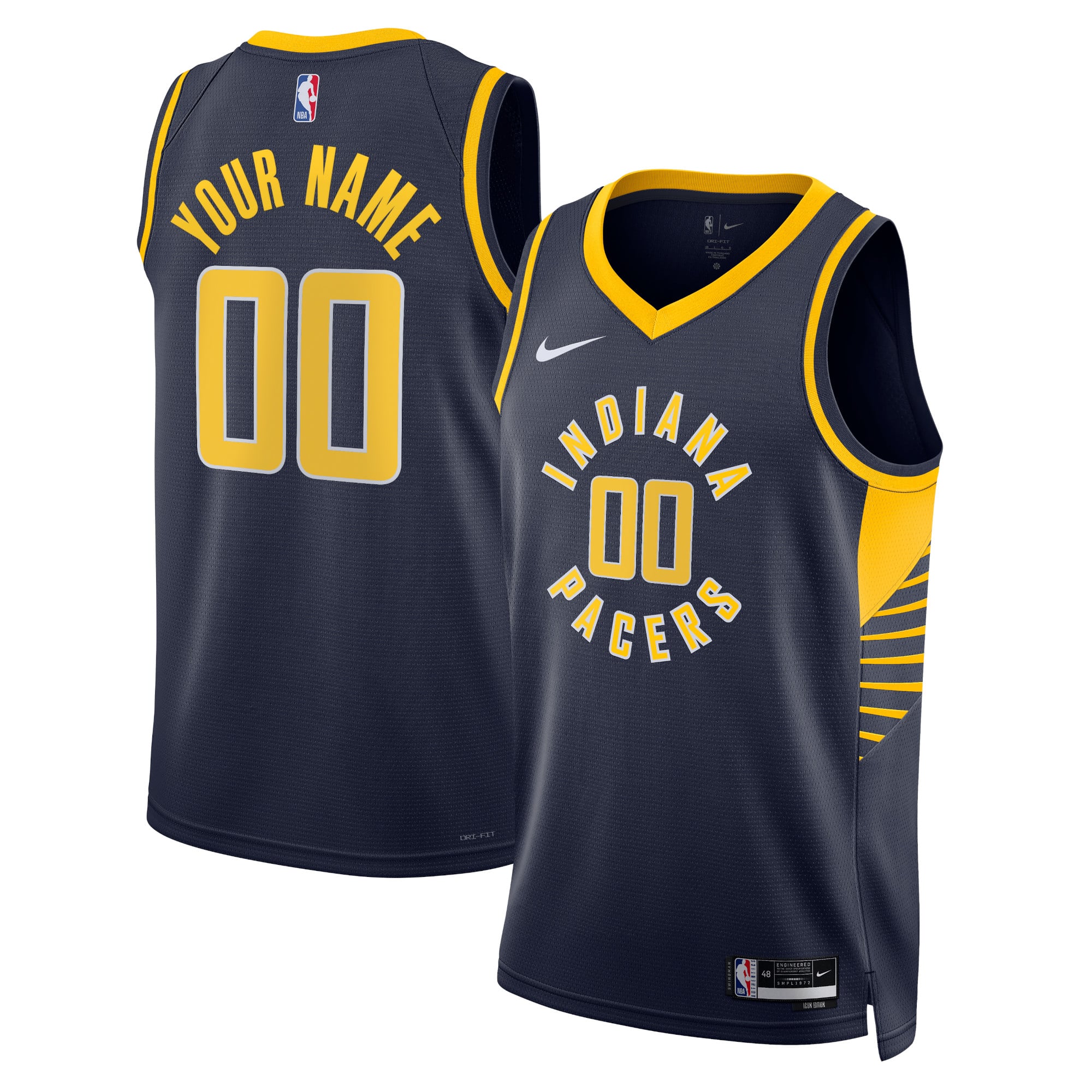 Maillot Nike Icon Swingman des Indiana Pacers - Personnalisé - Unisexe - Homme Taille: XL