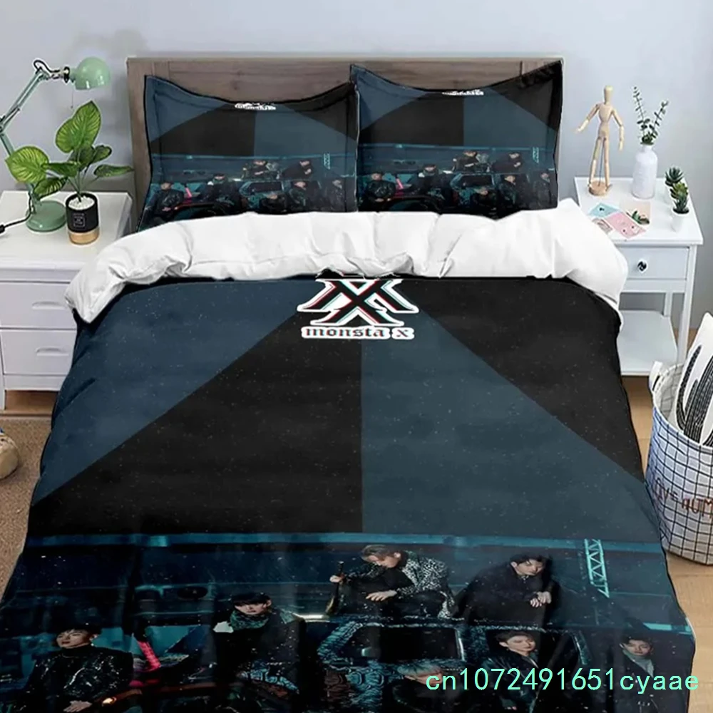 Ensemble de literie tendance K-POP Singer M-MONSTAS X, ensemble de literie exquis, housse de couette, ensemble de couette, ensemble de literie, cadeau pour enfants