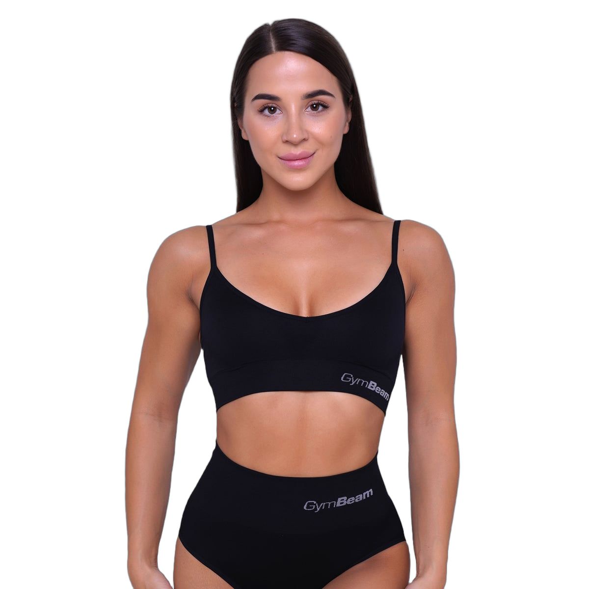 Reggiseno sportivo donna Triangle nero con spalline regolabili 1 St
