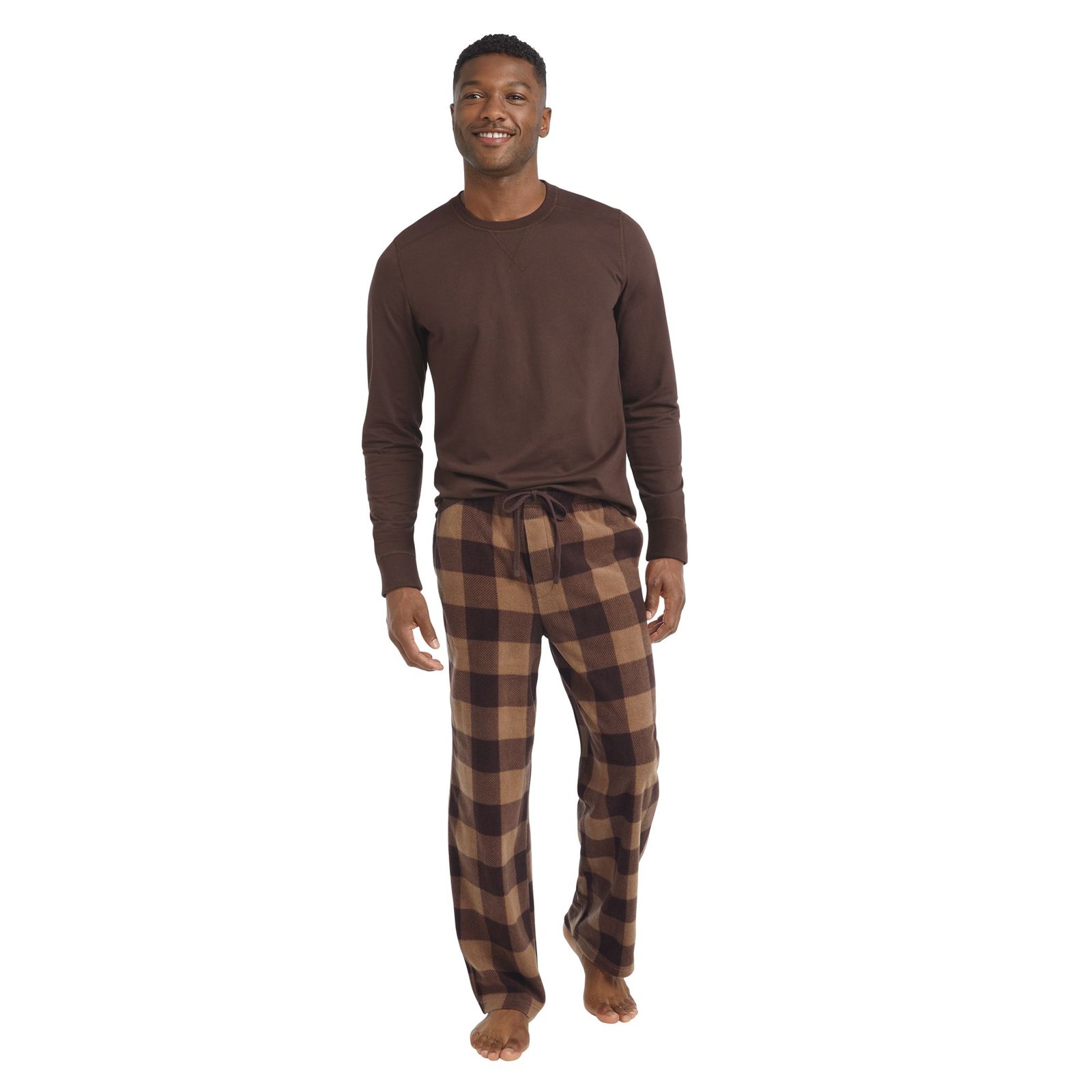 Fin & Feather Men's 2-Pc Sleep Set Intimates in Brown/Buffalo, Size 4XL, Cotton/Polyester