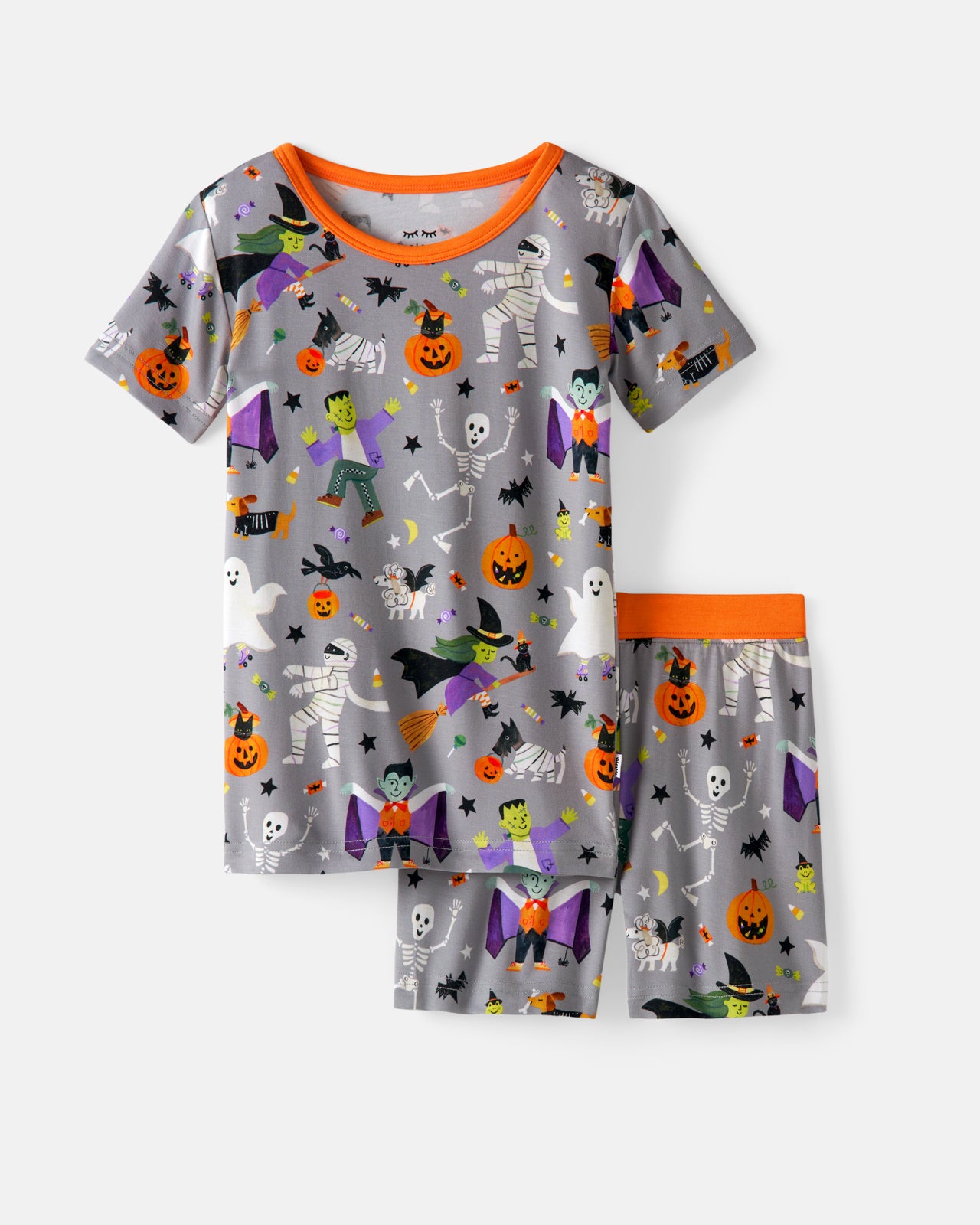Dracula's Disco Two-Piece Short Sleeve & Shorts Pajama Set - 3T