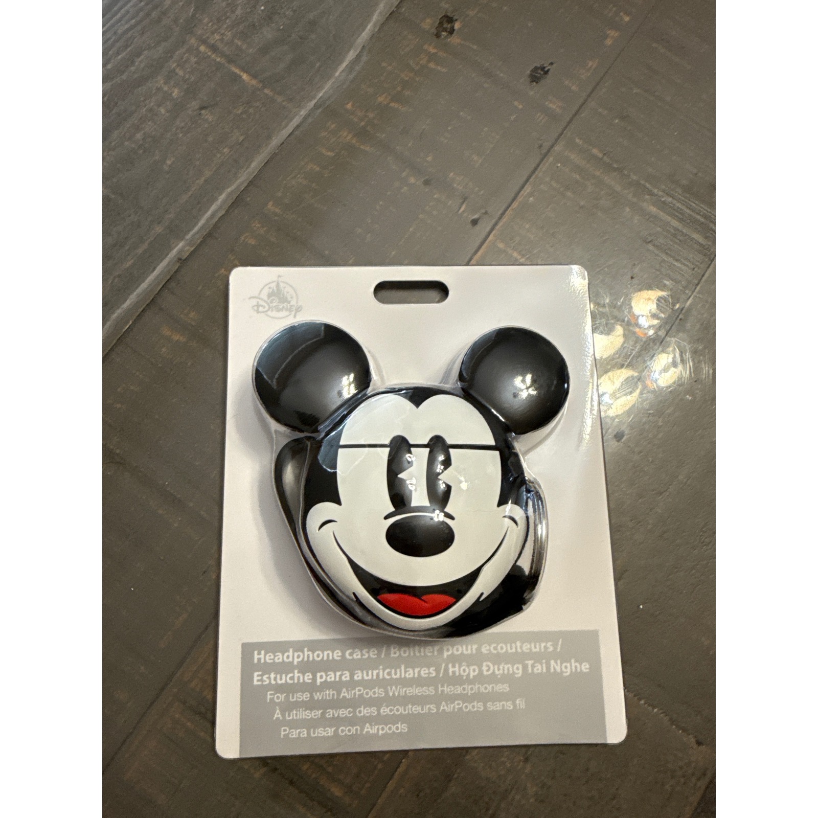 Disney Cell Phones & Accessories | Disney Mickey Mouse Headphone Case For Airpods Wireless Headphones New | Color: Black/White | Size: Os