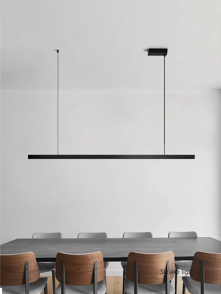 Pendelleuchten, Restaurantleuchten, nordische moderne minimalistische Büroleuchten, lange Barleuchten, Esszimmerleuchten, Küchenleuchten, LED-Kronleuchter