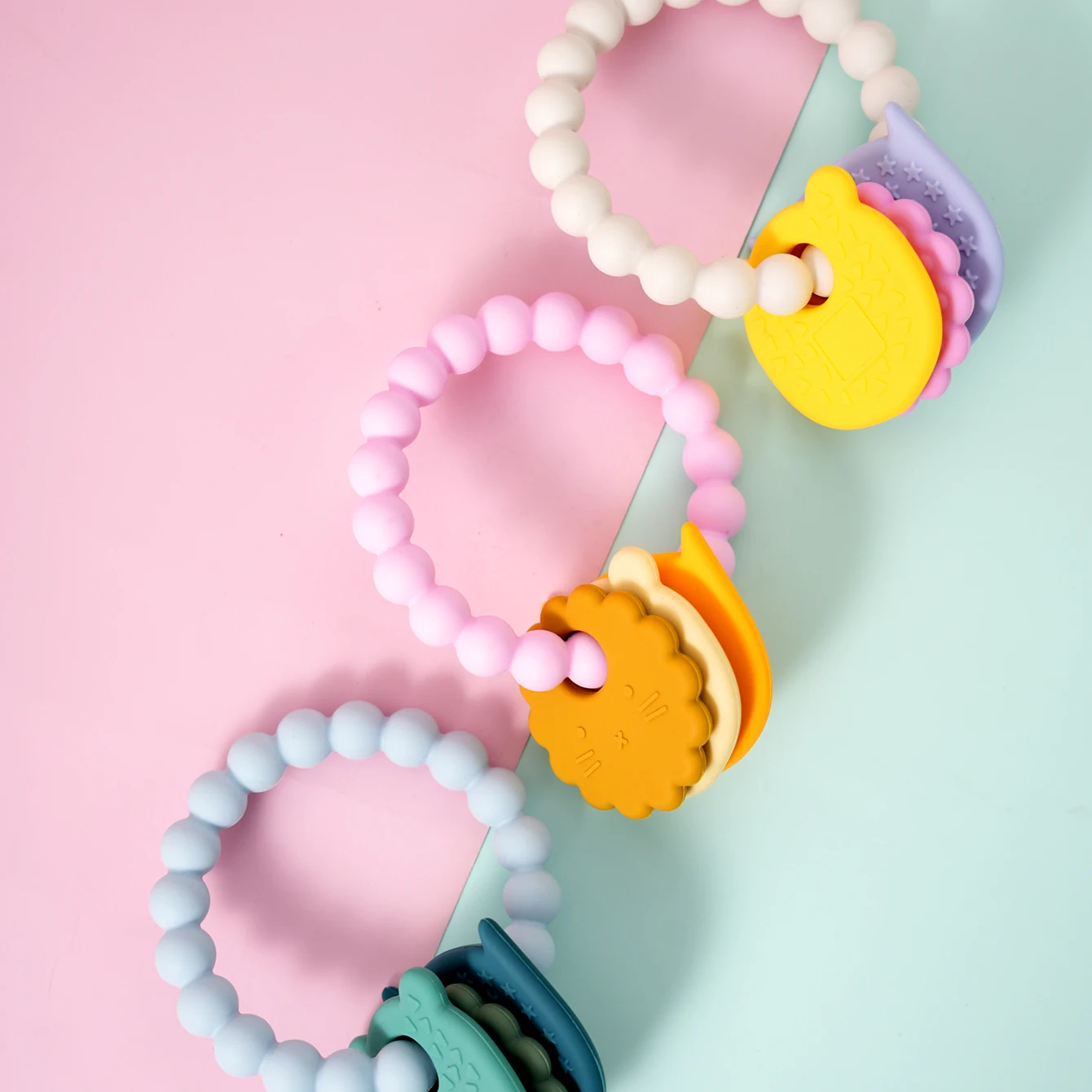 Mamaplan 1PC Baby Silikon Zahnen Spielzeug Cartoon Armband Baby Spielzeug Beißring Für Kleinkinder BPA FREI Baby Kauen Zubehör