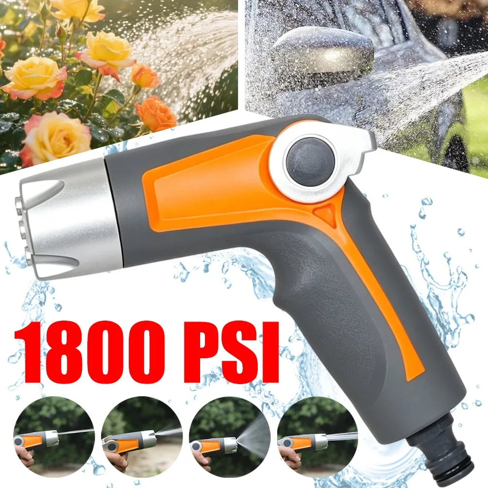 1 Set Hochdruck-Wasserpistole für Haus und Garten, mit 4 Sprühmodi und Einstellbarem Wasserdruck, Geeignet für Autowäsche, Gartenpflege und Haustierreinigung