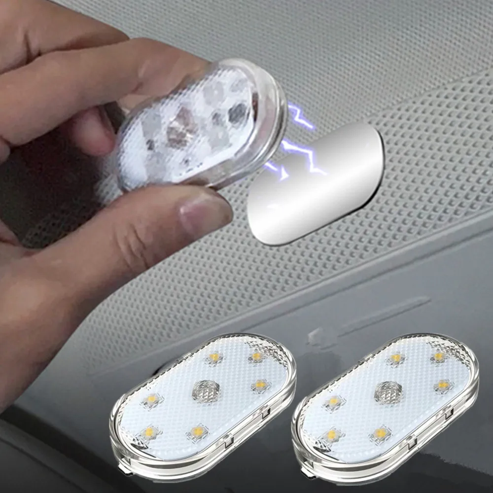 Magnetische Mini-Touch-Leuchte LED Auto-Touch-Nachtlicht Deckenlampe Auto-Dachinnenbeleuchtung Dekorationen USB-Ambiente-Licht