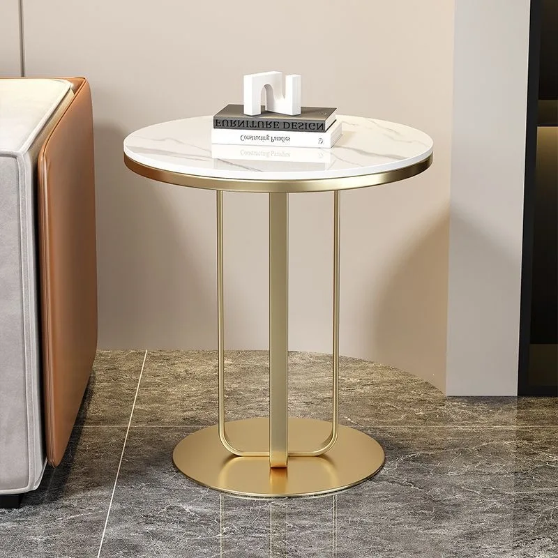 Luxuriöser runder Beistelltisch aus Schiefer, Sofatisch, Ecktisch, Beistelltisch, Teetisch, Couchtisch, Balkontisch