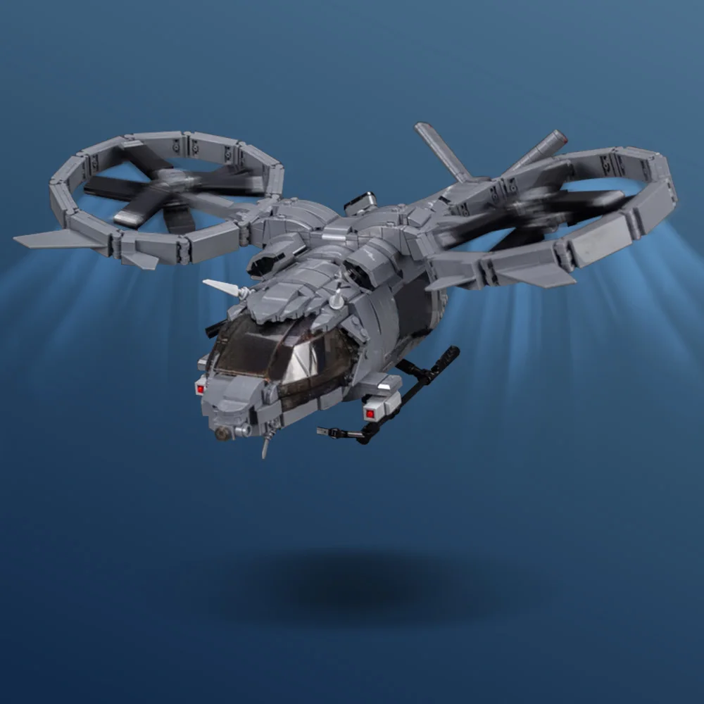 MOC Hubschrauber Samson SA-2 Bausteine Modell Film Avatar der Militär Kämpfer Kreative Ziegel Zusammengebaut Spielzeug Kinder Geschenke