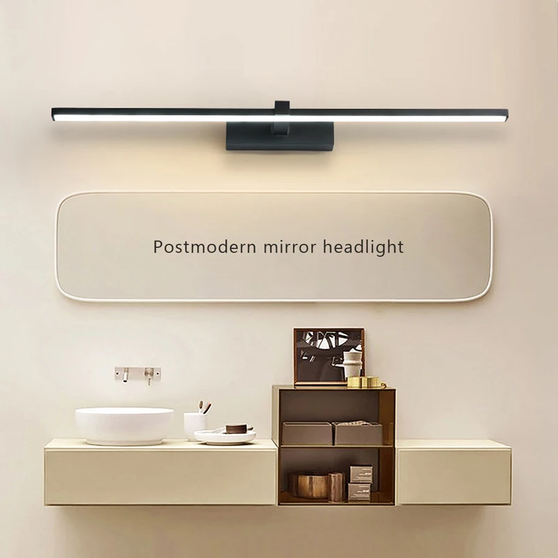 Moderne LED-Wandleuchte für Badezimmer, Dreifarbige Beleuchtung, Aluminium-LED-Badezimmer-Spiegelleuchte, Make-up-Licht