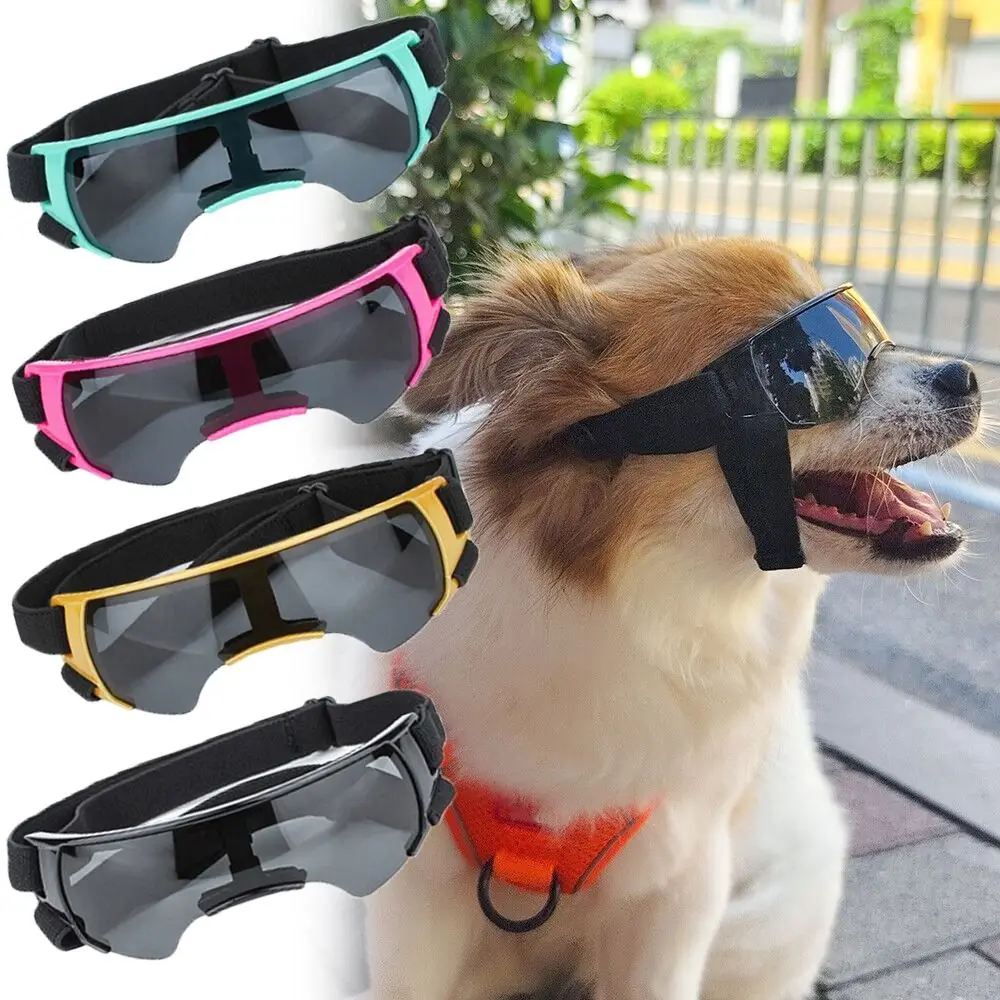 Coole mehrfarbige Haustierbrille, winddichter Sonnenschutz, Haustier-Sonnenbrille, UV-Schutz, Sonnenschutz, Hunde-UV-Schutzbrille, Hund