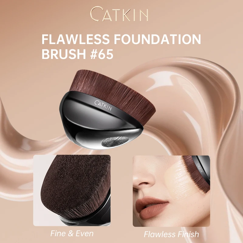 CATKIN Foundation-Make-up-Pinsel mit flachem Oberteil, weich und flauschig, professionelles Kosmetik-Beauty-Tool für Foundation, Puder und Lidschatten
