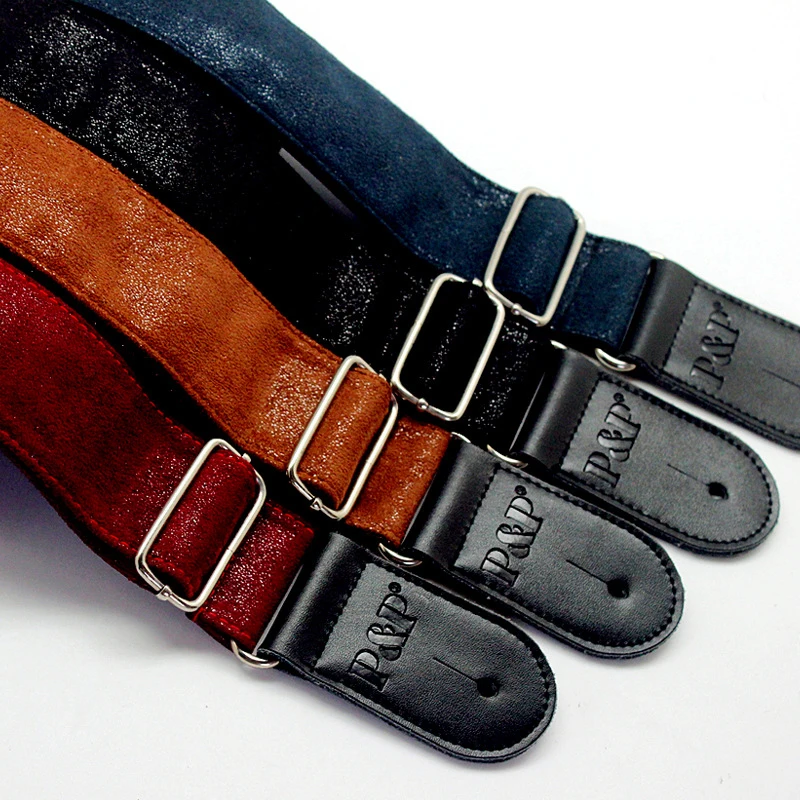 Gitarrengurte aus verdicktem Leder, P&P-Gitarrengurte, hochwertige Gitarrengurte für E-Gitarren, Gitarrengurte für Musikinstrumente, Gitarrenzubehör