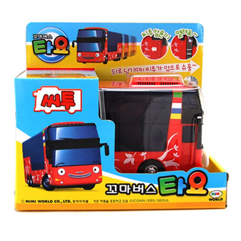 Neuer Kleiner Bus Tayo Cito Modell Mini Plastik-Spielzeugauto Kinder Miniatur Doppeldecker Tayo Schulbus Baby-Spielzeug Weihnachtsgeschenk