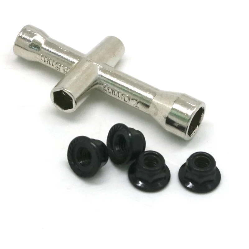 Rc Spielzeug Zubehör 4/5/5,5/7mm Kreuz Schlüssel Hülse mit M4 Mutter für Spanner M4 RC HSP 80132 Für Modell Auto Rad Werkzeug