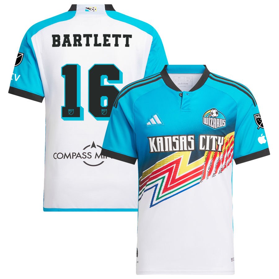 Jacob Bartlett Men's adidas White Sporting Kansas City 2024 Archive Custom Authentic Jersey
