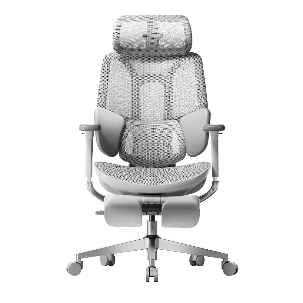 HBADA E3 Air Ergonomic Office Chair, Gray / With Footrest