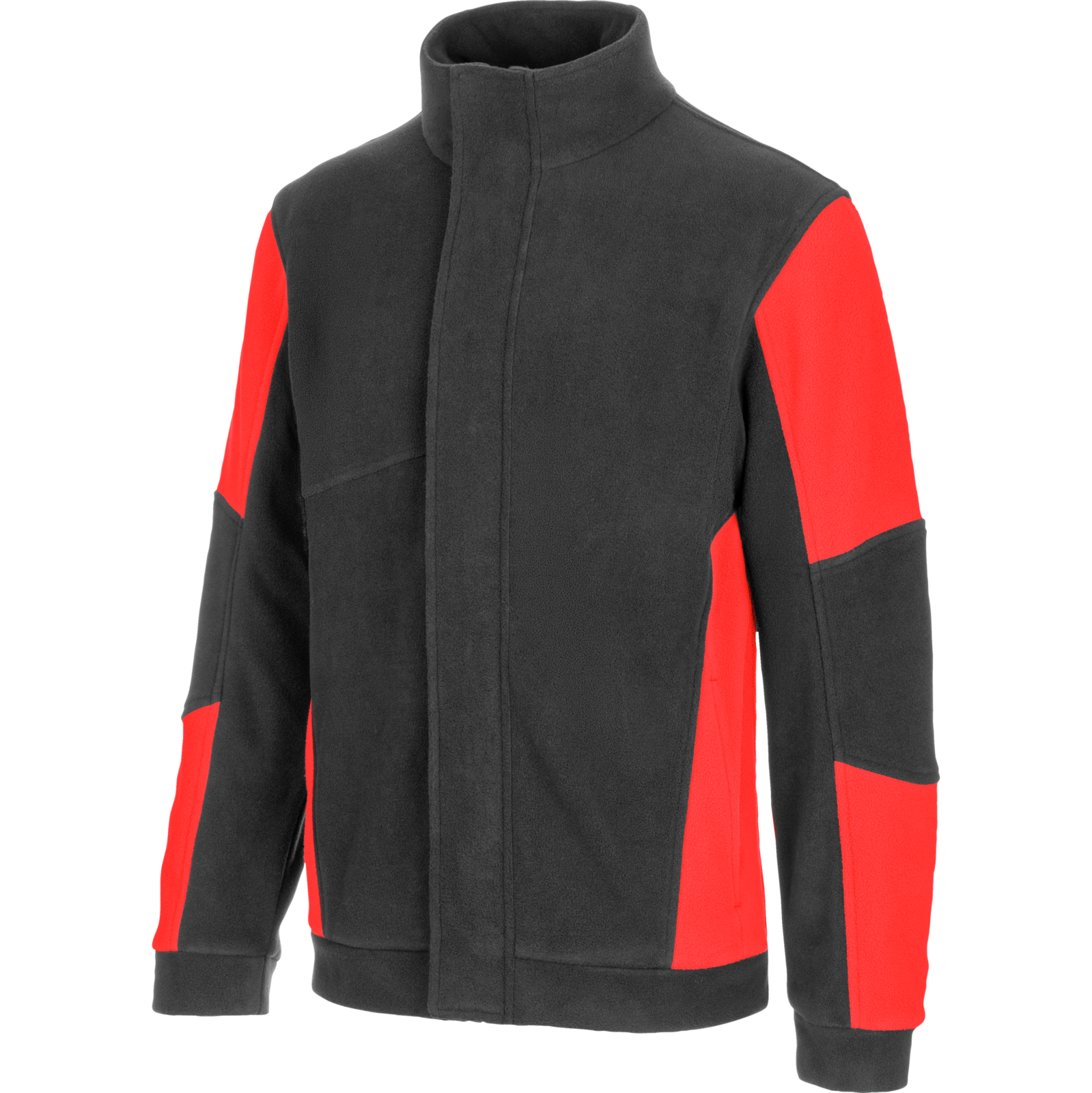 Polaire de travail JOB+ BICOLOR noire/rouge