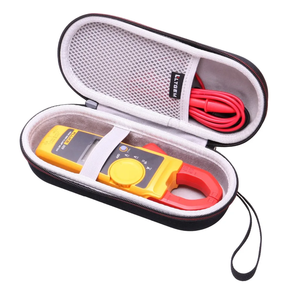 LTGEM Hartschalenkoffer für Fluke 323/324/325 True-RMS Zangenmessgerät Zangenmultimeter AC-DC TRMS, Netztasche für Zubehör.