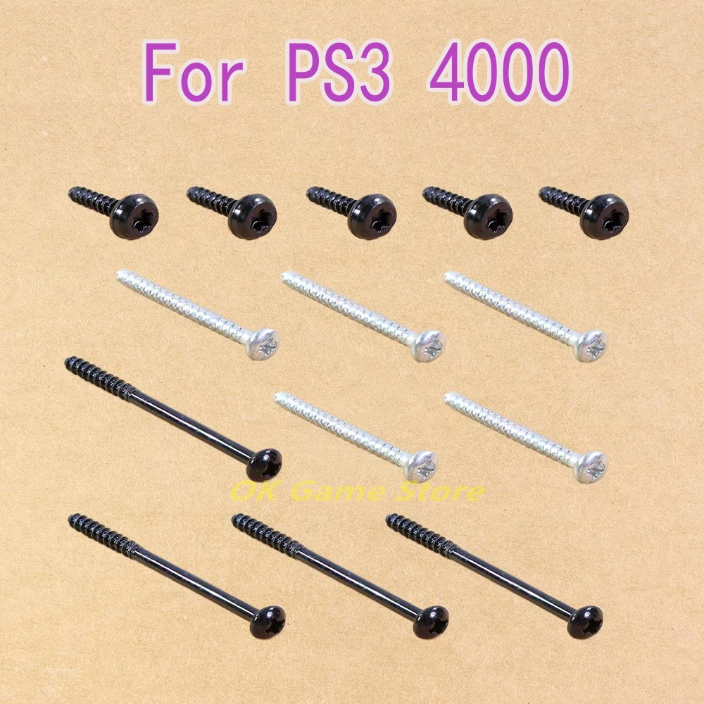 1 Set/14-teiliges Komplettset Schrauben Reparaturteile für Playstation 3 PS3 Super Slim CECH-4000 Gehäuseschrauben für PS3 4000 4K