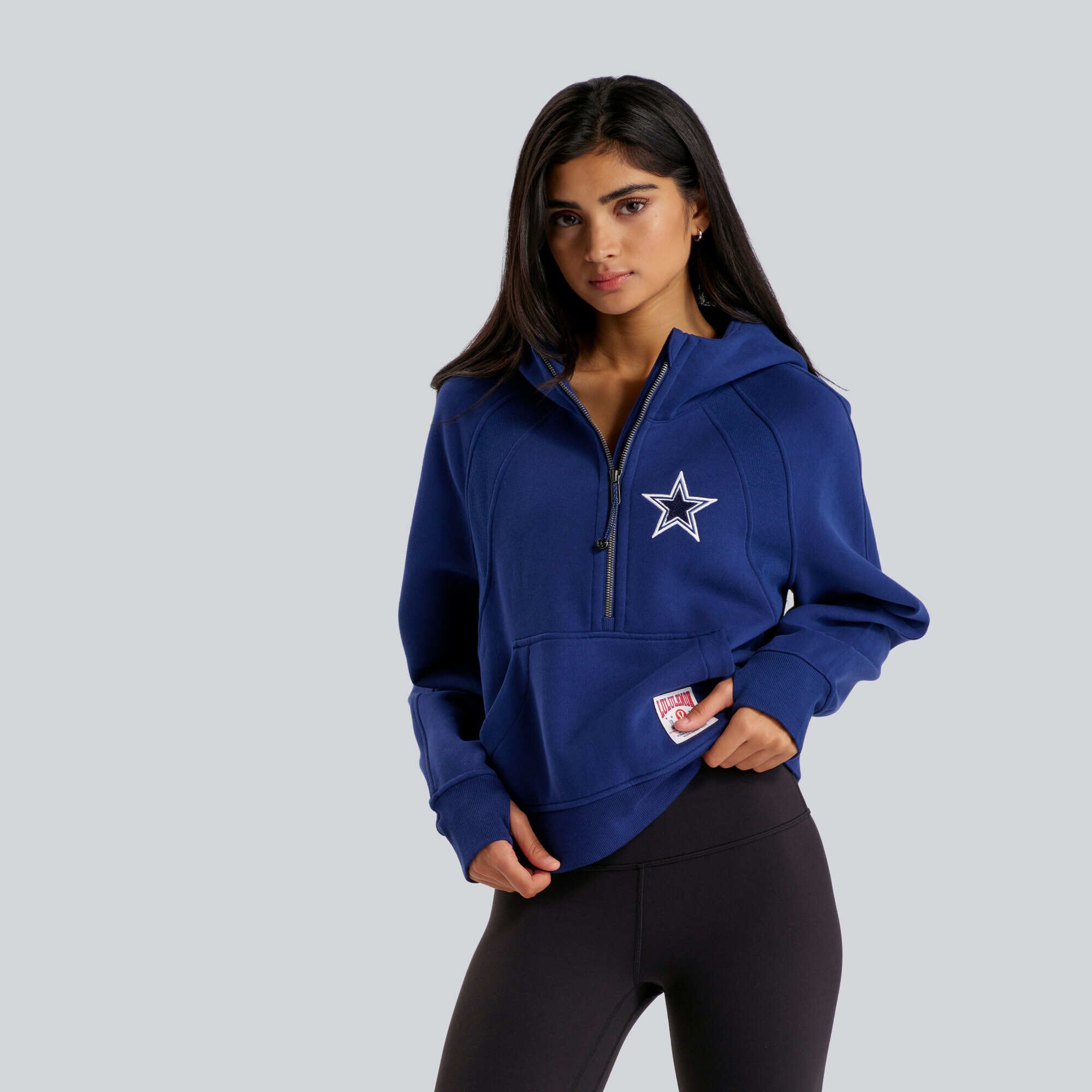 lululemon Damen-Hoodie „Midnight Shadow Dallas Cowboys Scuba Oversized Half-Zip“