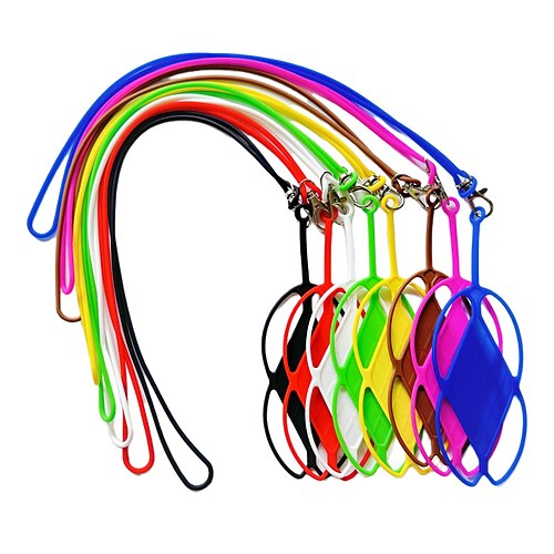 8 universelle Silikon-Handybänder – verstellbare Nackenhalterung für Smartphones, perfekt für Reisen und Outdoor-Aktivitäten freihändiger Komfort