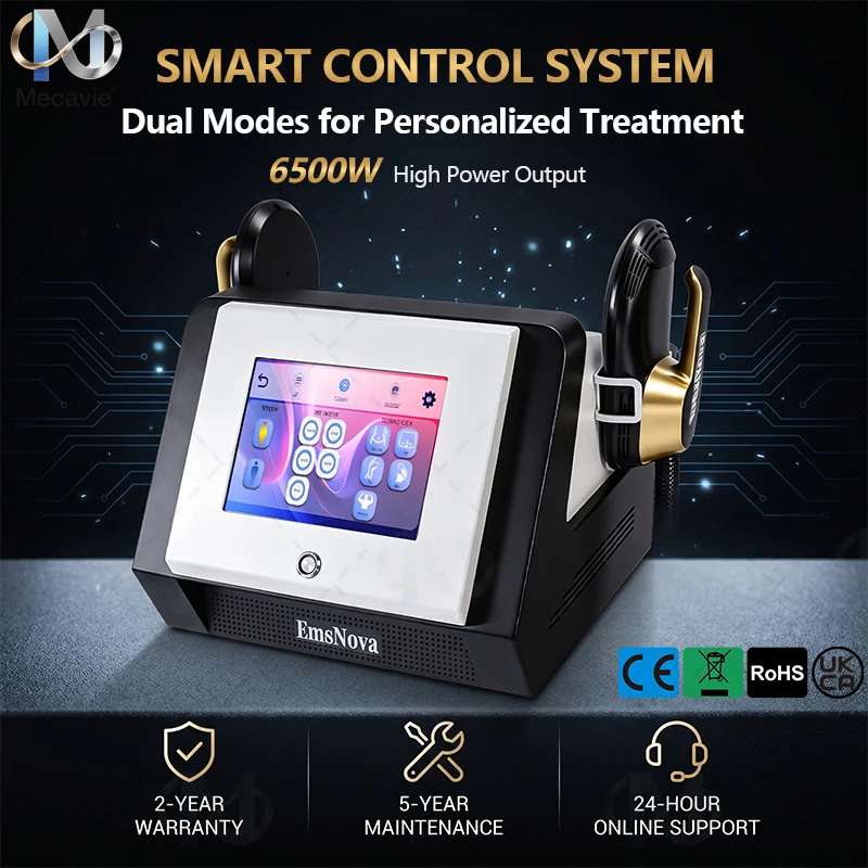 MECAVIE 6500W 2026 EMS RF Professioneller Körperformer 15 Modi 200HZ Muskelstimulator ABS Fitness- und Wellness-EMS-Gerät