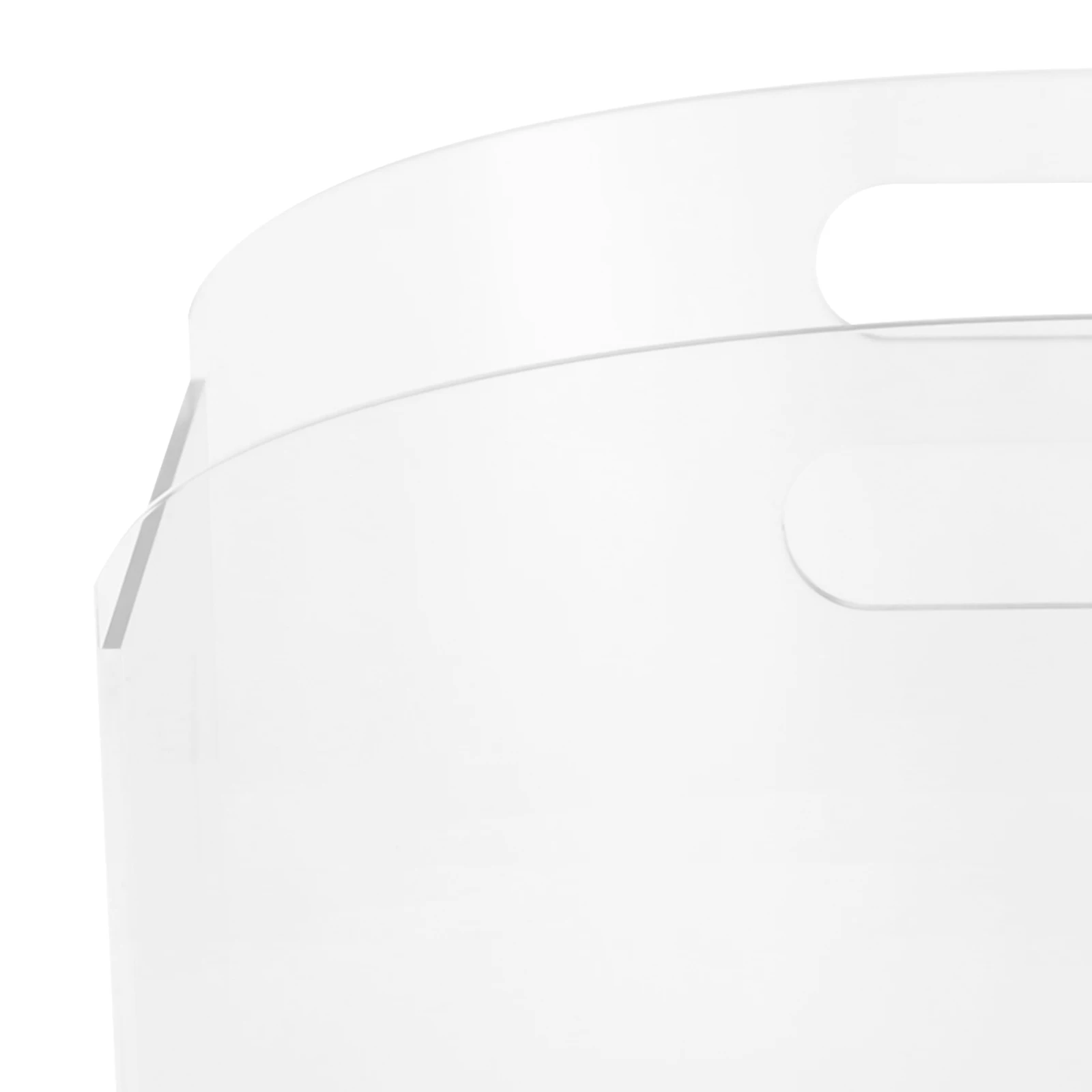 Porte-revues en acrylique transparent avec poignées, support de rangement moderne pour journaux de table, organiseur de documents en acrylique poli pour magazines, brochures, prospectus, dossiers pour