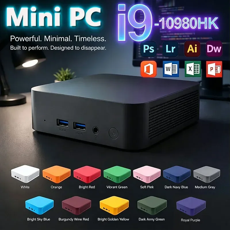 Mini PC Intel Core I9 10980HK Windows 11 Small Pocket Cmputer 16GB RAM 1/2TB SSD WIFI6 BT5.2 4K Desktop PC Gaming Computer