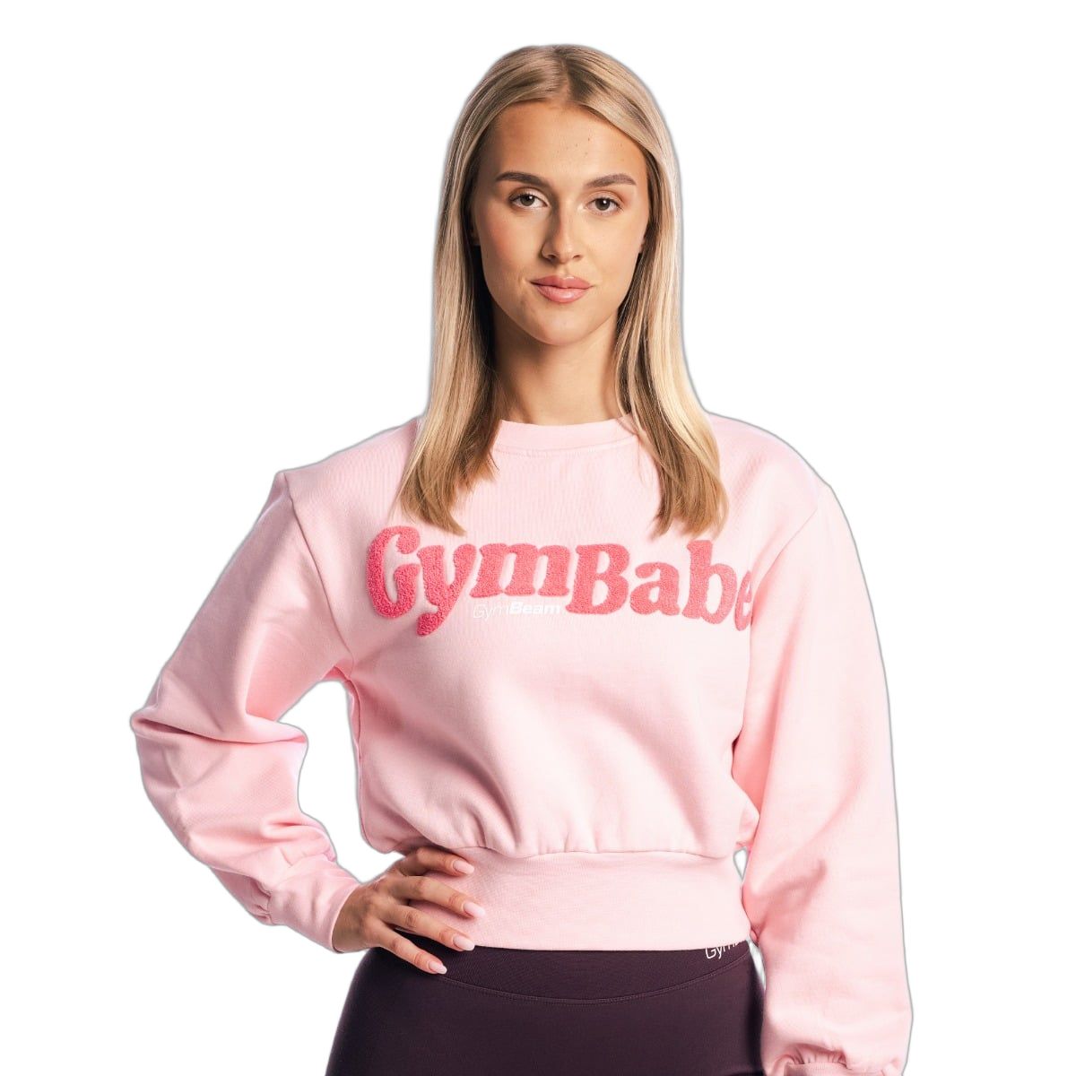 Felpa donna GymBabe cropped senza cappuccio Cherrybloom 1 St