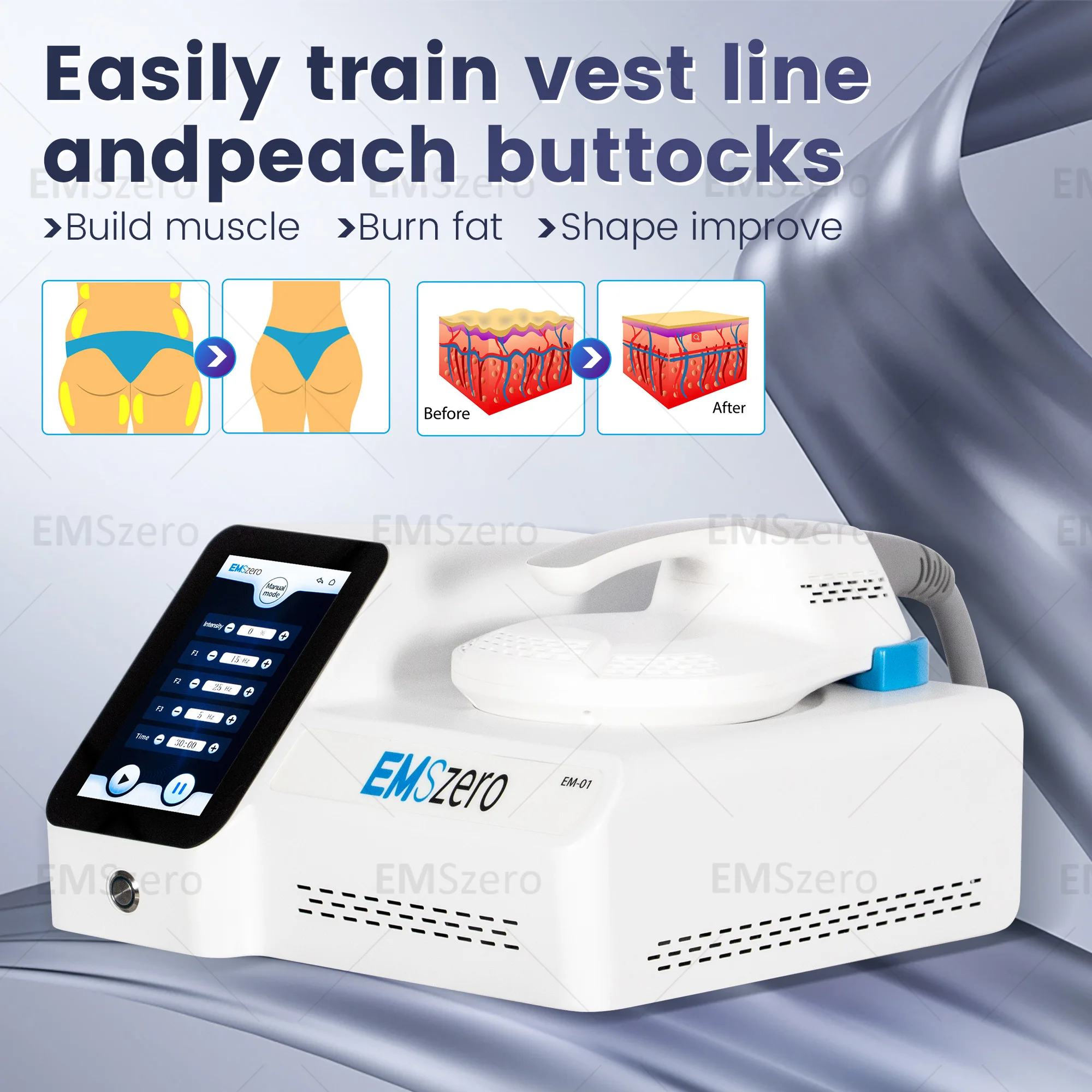 EMSzero Muscle Sculpt Machine 6500W Abnehmen Gewichtsverlust EMS Körperstimulator mit Einzelgriff für Fitness und Wellness