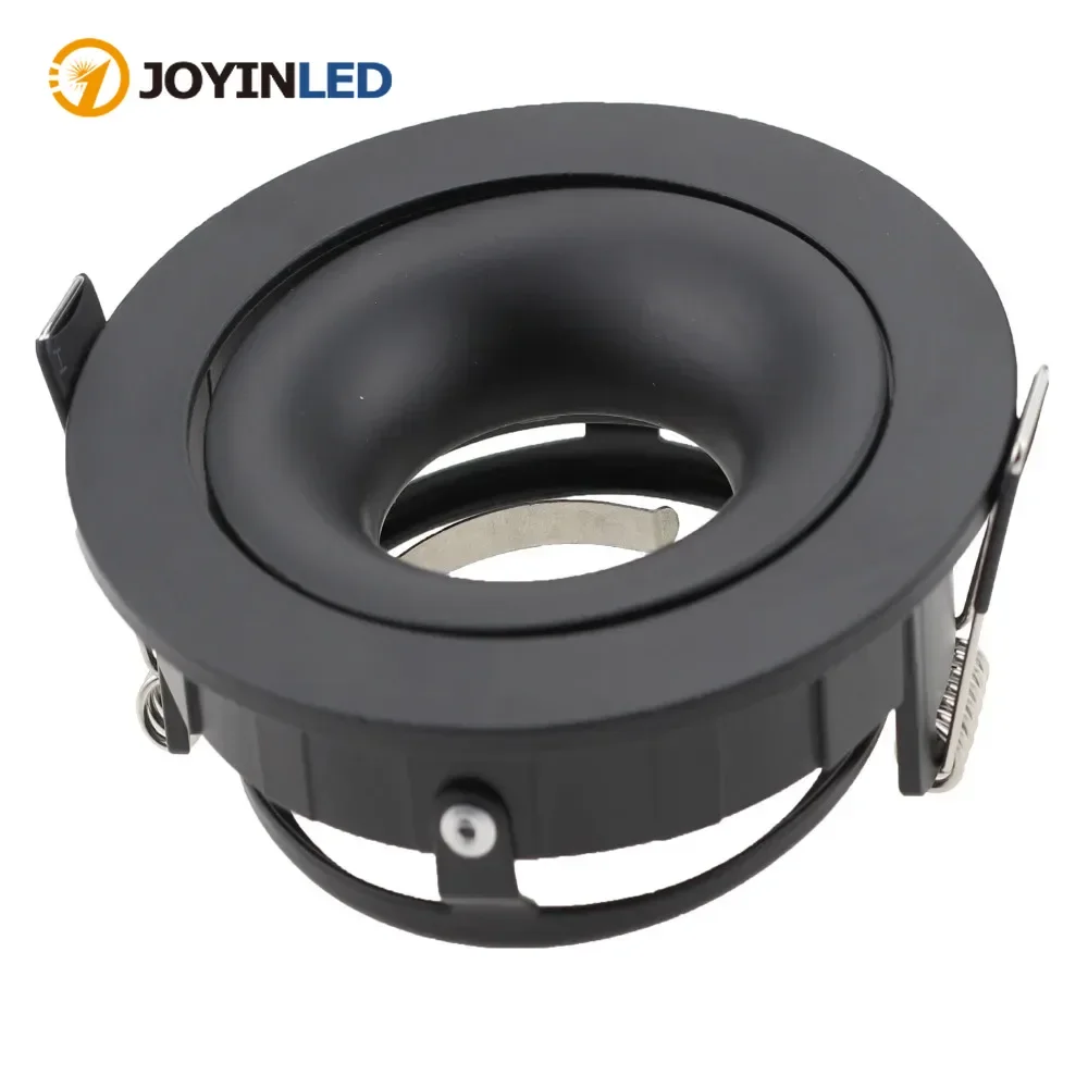 1/5 Stück Schwarze LED-Einbauleuchten GU10 Einbaustrahler Deckenleuchten Runde Downlights für Schlafzimmer Küche Lampenfassung