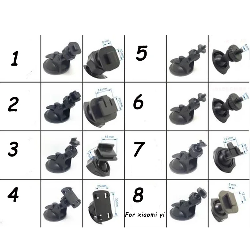 Super 68MM Magic Suction Cup Holder for Dash Cam Holder with 8 Types Adapter, 360 Degree Angle Car Mount for DVR GPS Camera DV