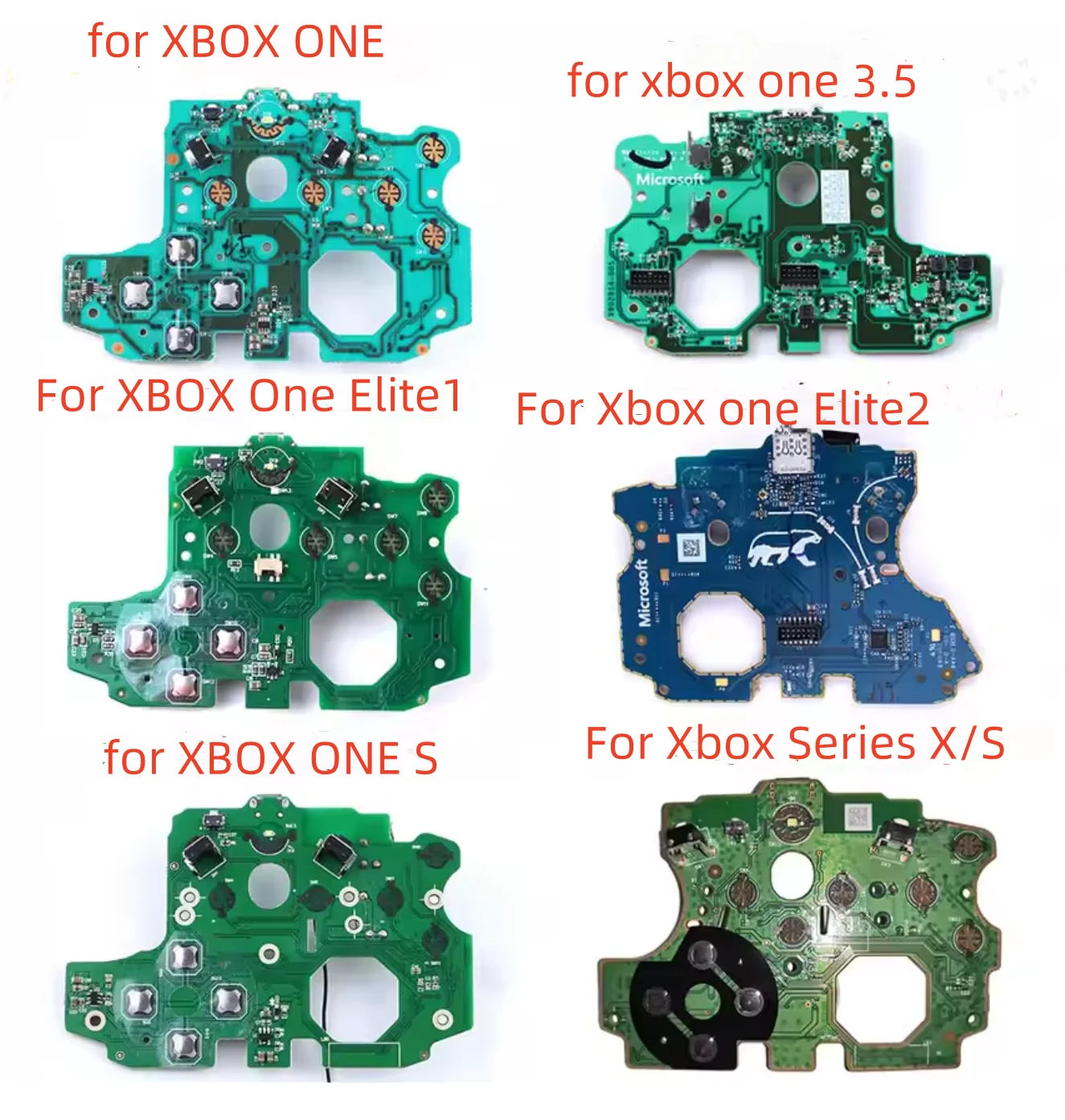 For Xbox One S Elite 1 2 Controller Board Motherboard Replacement LB RB USB Port Game Main Board Repair For Xbox Series S X