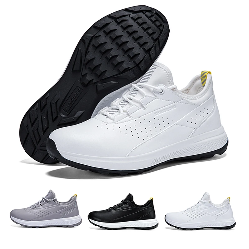 Men's Waterproof Golf Shoes Casual Sports Shoes Outdoor Golf Training Shoes Men's Walking Shoes Large Size Sports Shoes