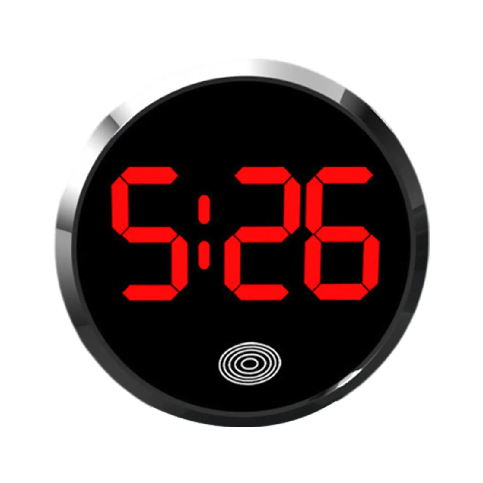 Mini Digital Clock for Car Round Automotive Digital Clock Led Luminous Display Automotive Watch for Road Trip Long Travel