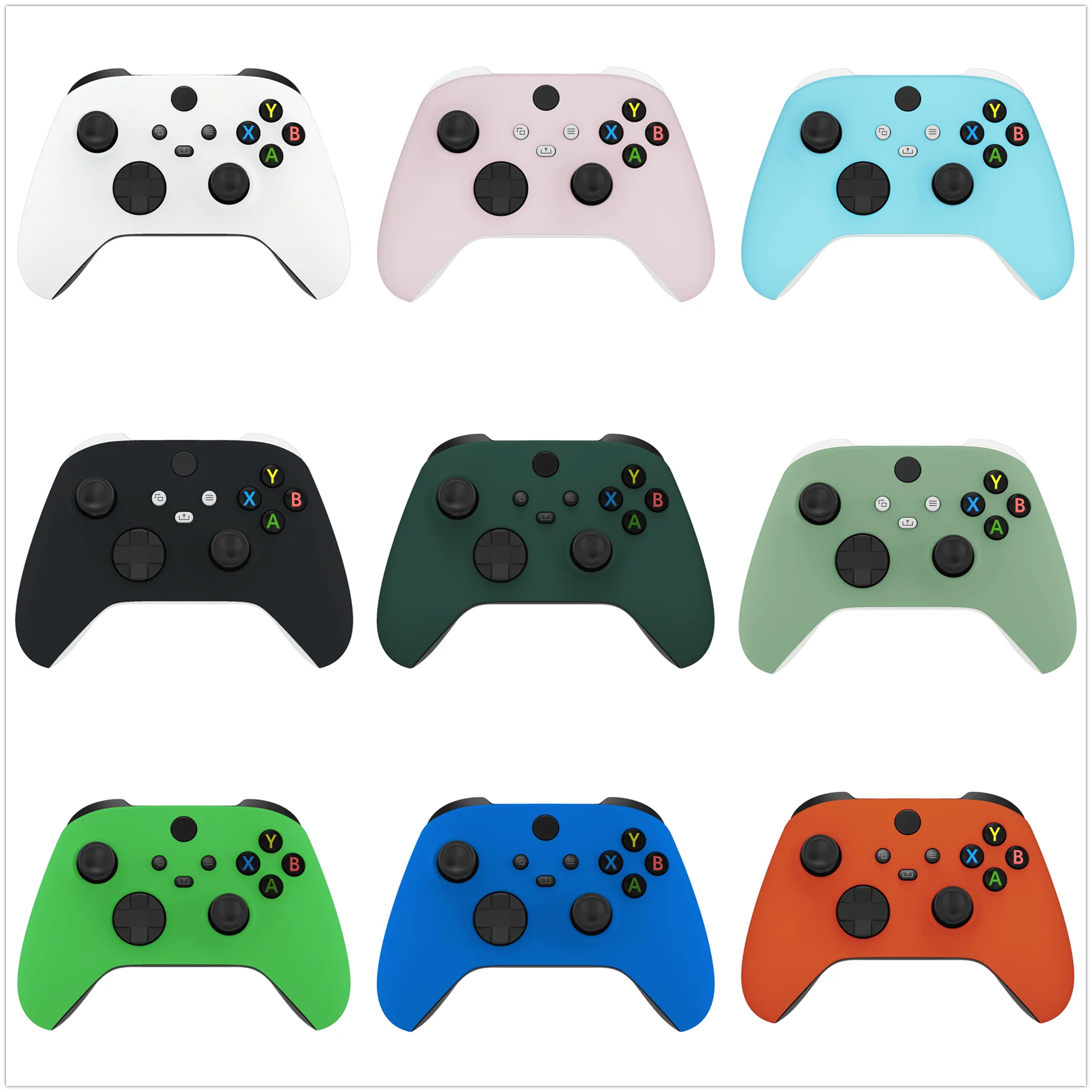 eXtremeRate Replacement Faceplate Housing Shell Case for Xbox Series X/S Controller (Xbox Core Wireless) - Heaven Blue
