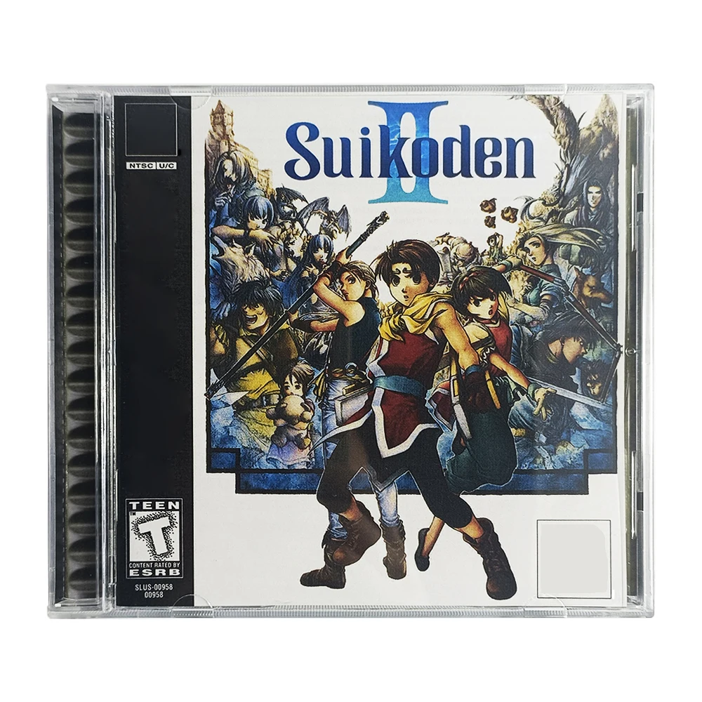 PS1 Suikoden II With Manual Disc Copy Game Unlock Console Station1 Retro Optical Driver Video Game Parts