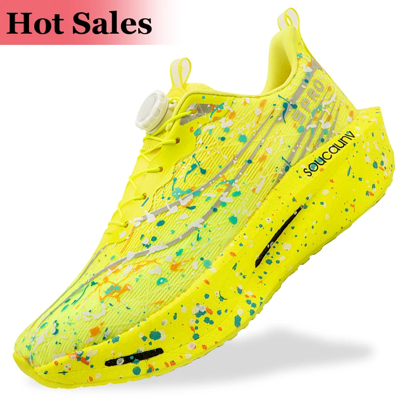 Running Shoes, Women's Casual Sports Shoes, Luminous Running Shoes, Men's Competitive Training Shoes, Carbon Plate Cushioning Running Shoes, Travel Hiking Shoes, Sizes 32-45, Available in Lace-Up and Dial-Lock Options