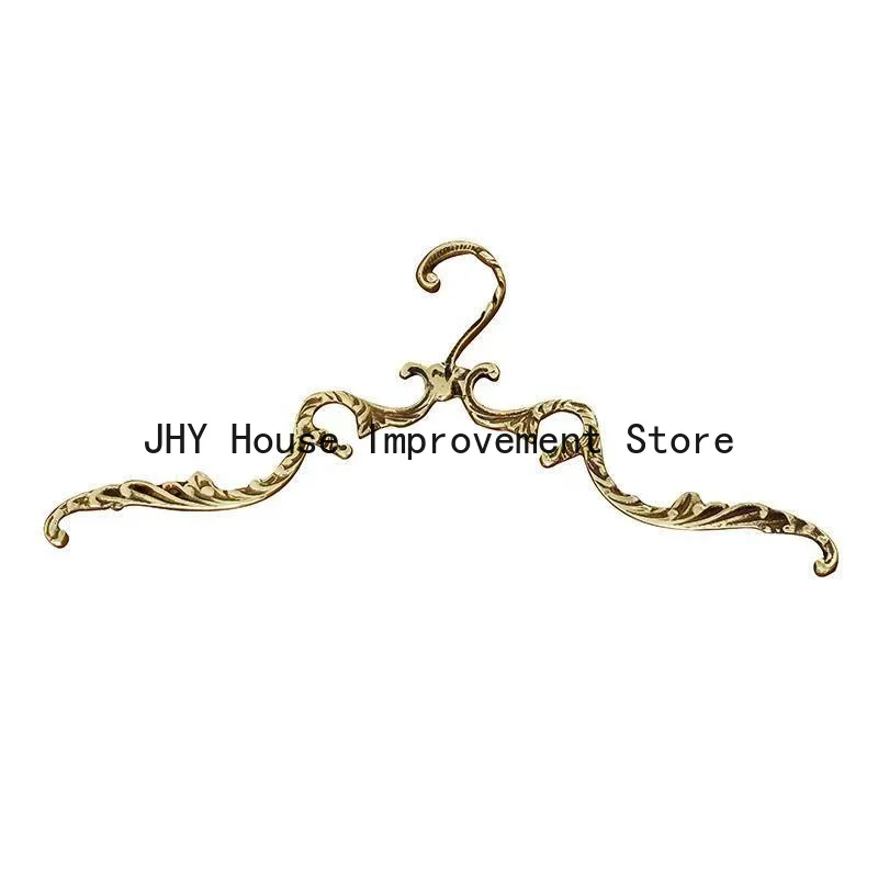 American Retro Clothes Hanger Solid Brass Wedding Dress Hangers Strong Wardrobe Clothes Coat Hangers Gold Decoration Metal Rack