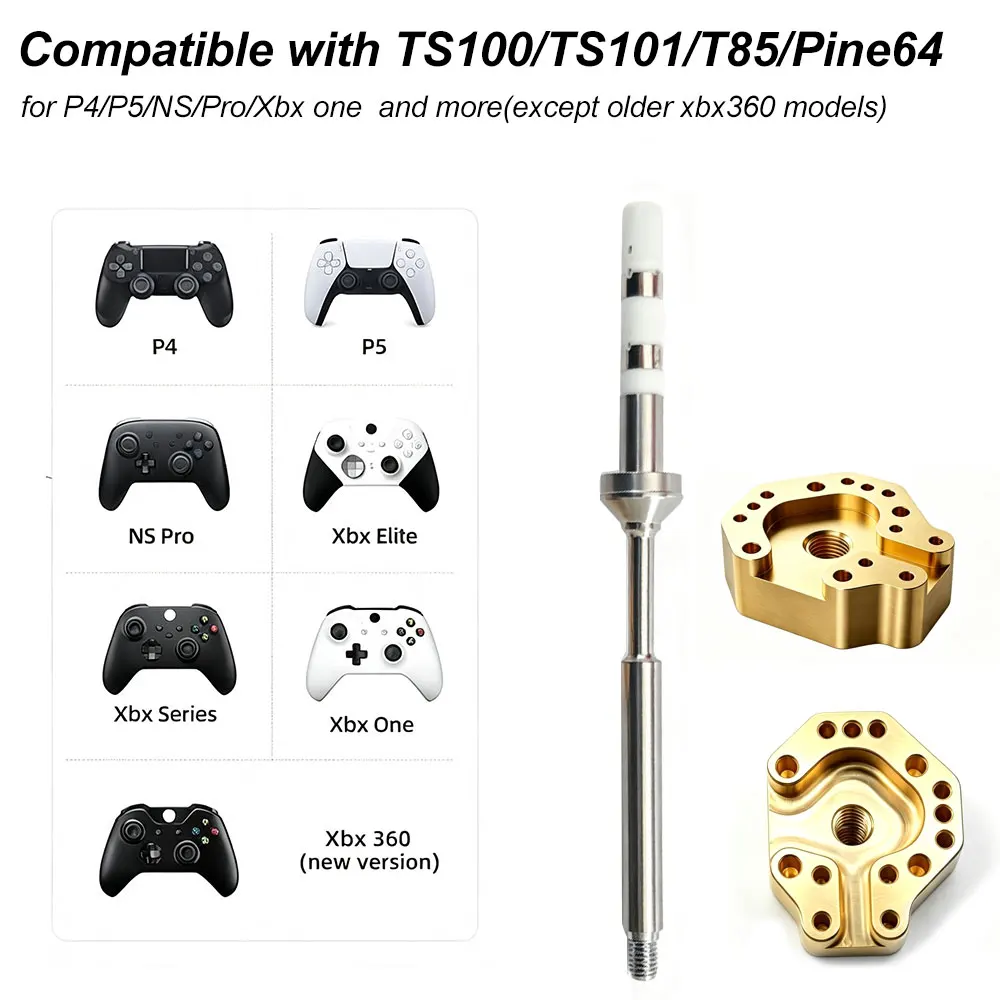 Pine64 TS100 Soldering Iron Tip Kit for PS5 PS4 Xbox Series X|S Xbox One Switch - Joystick Repair Tools for Gaming Controllers